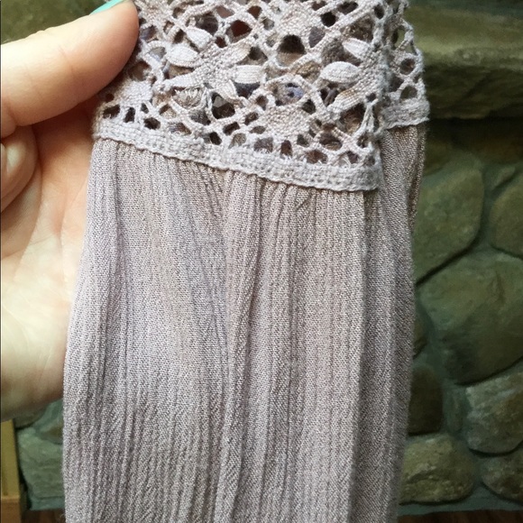 AEO Dusty Rose High Neck Lace Tunic M - Picture 3 of 6